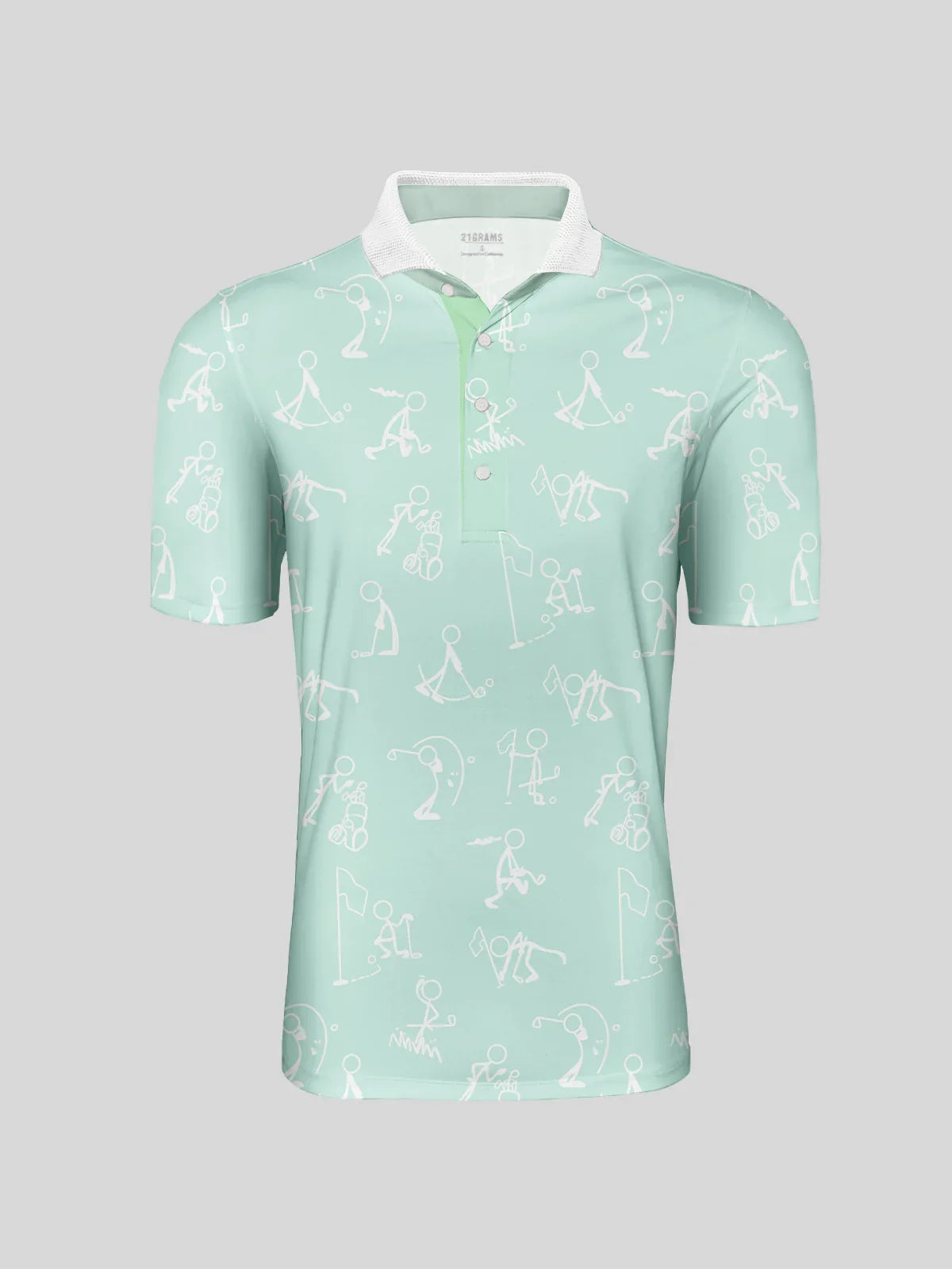 Hyper-prep Men's Ribbed Collar Polo Top UPF50+