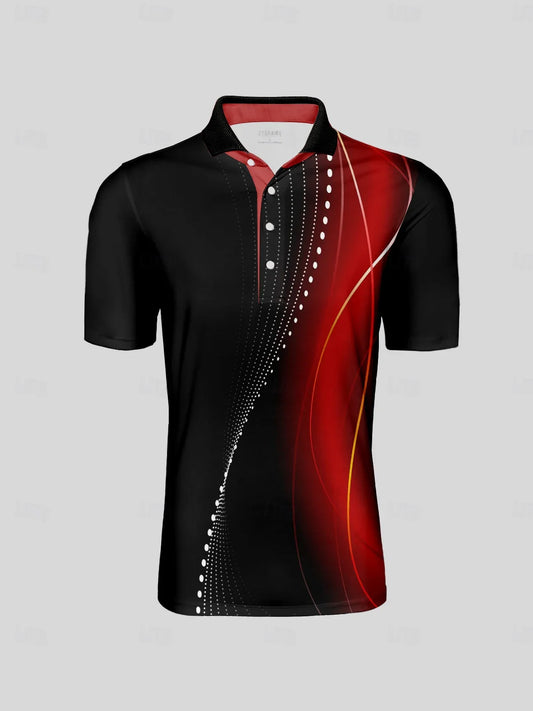 Air Brush Men's Ribbed Collar Polo Top UPF50+