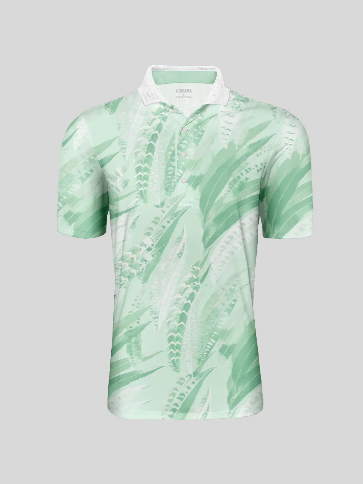 Wildlife Party Men's Ribbed Collar Polo Top UPF50+