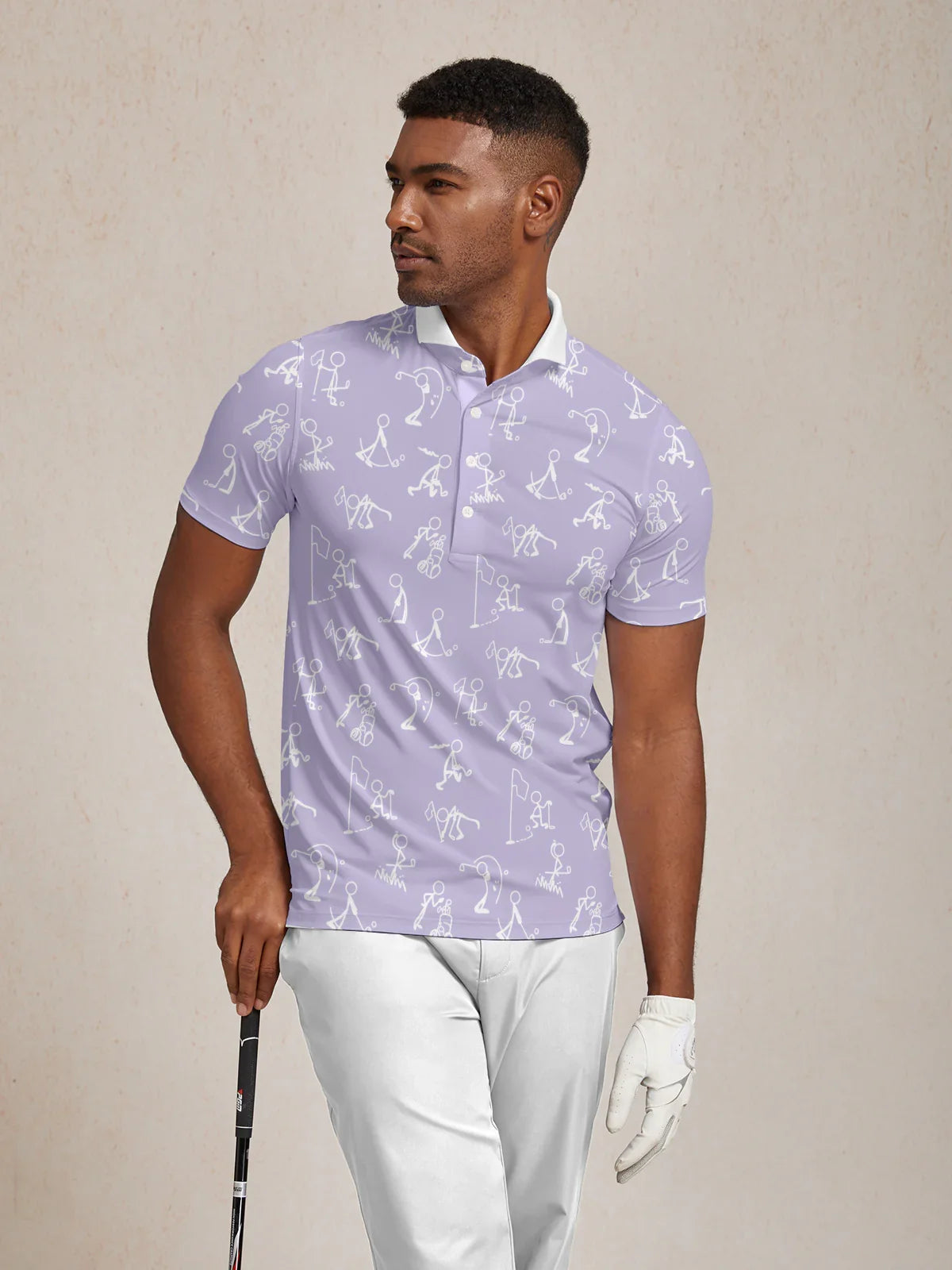 Hyper-prep Men's Ribbed Collar Polo Top UPF50+