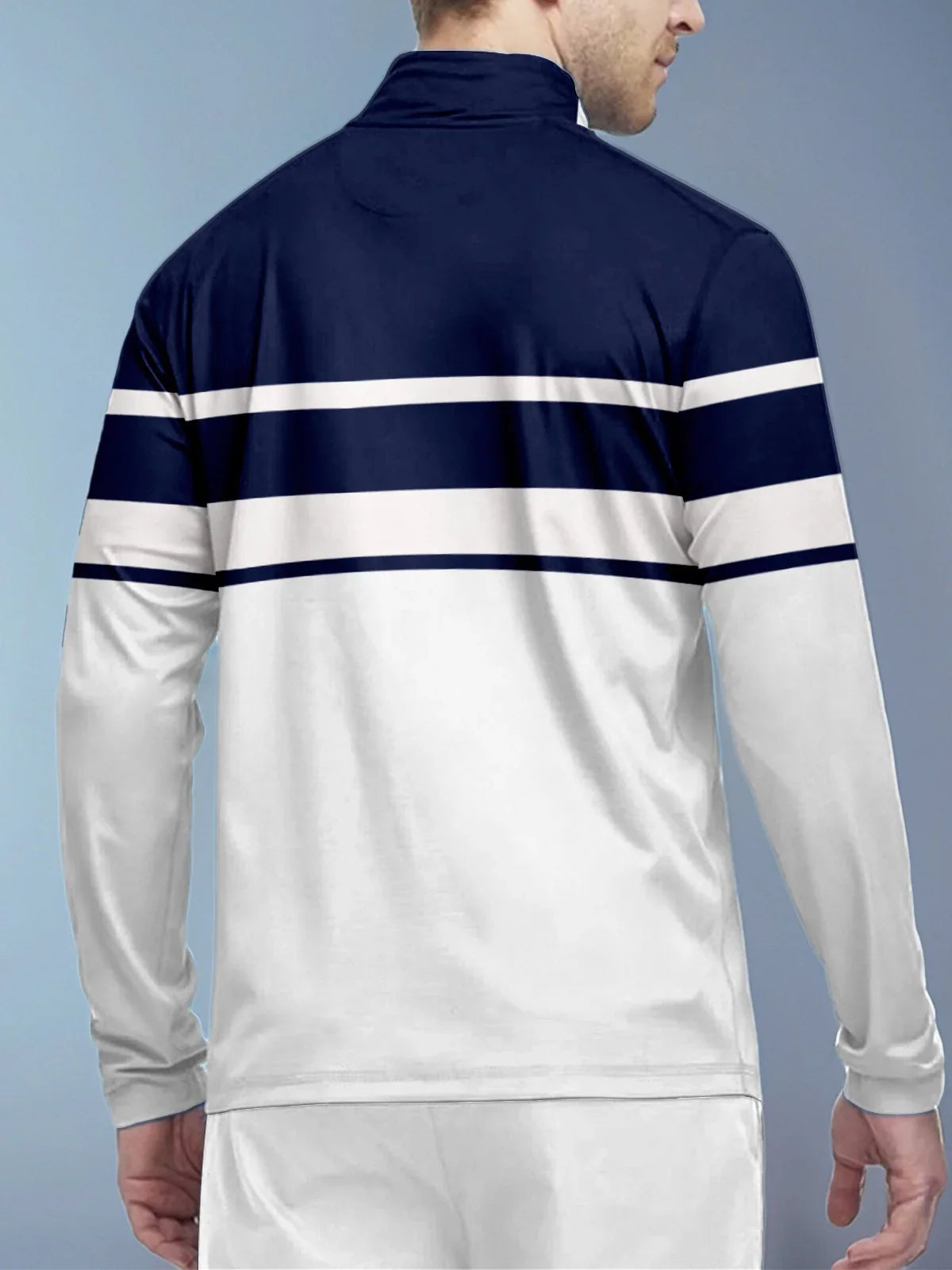 Playful Nautical Golf Shirt Quarterzip UPF50+