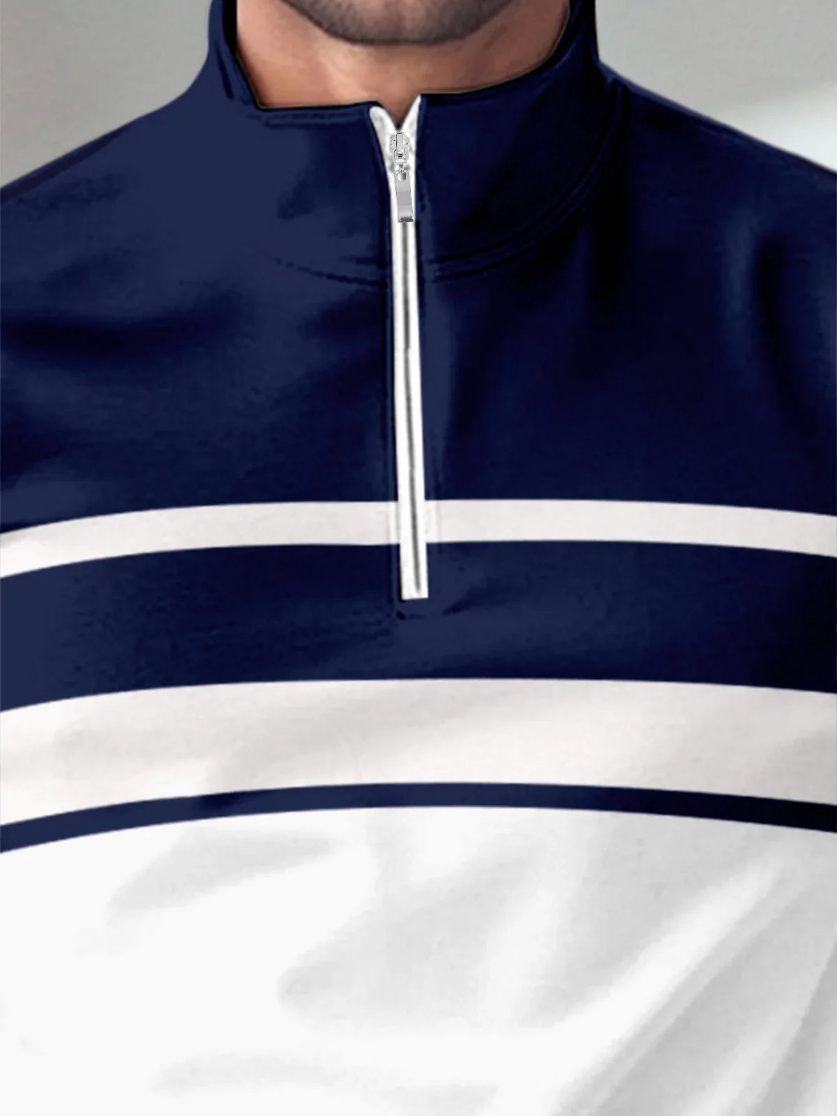 Playful Nautical Golf Shirt Quarterzip UPF50+