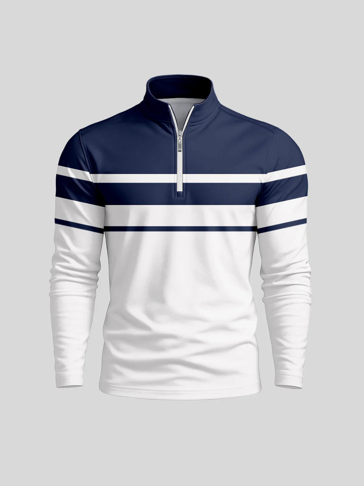 Playful Nautical Golf Shirt Quarterzip UPF50+