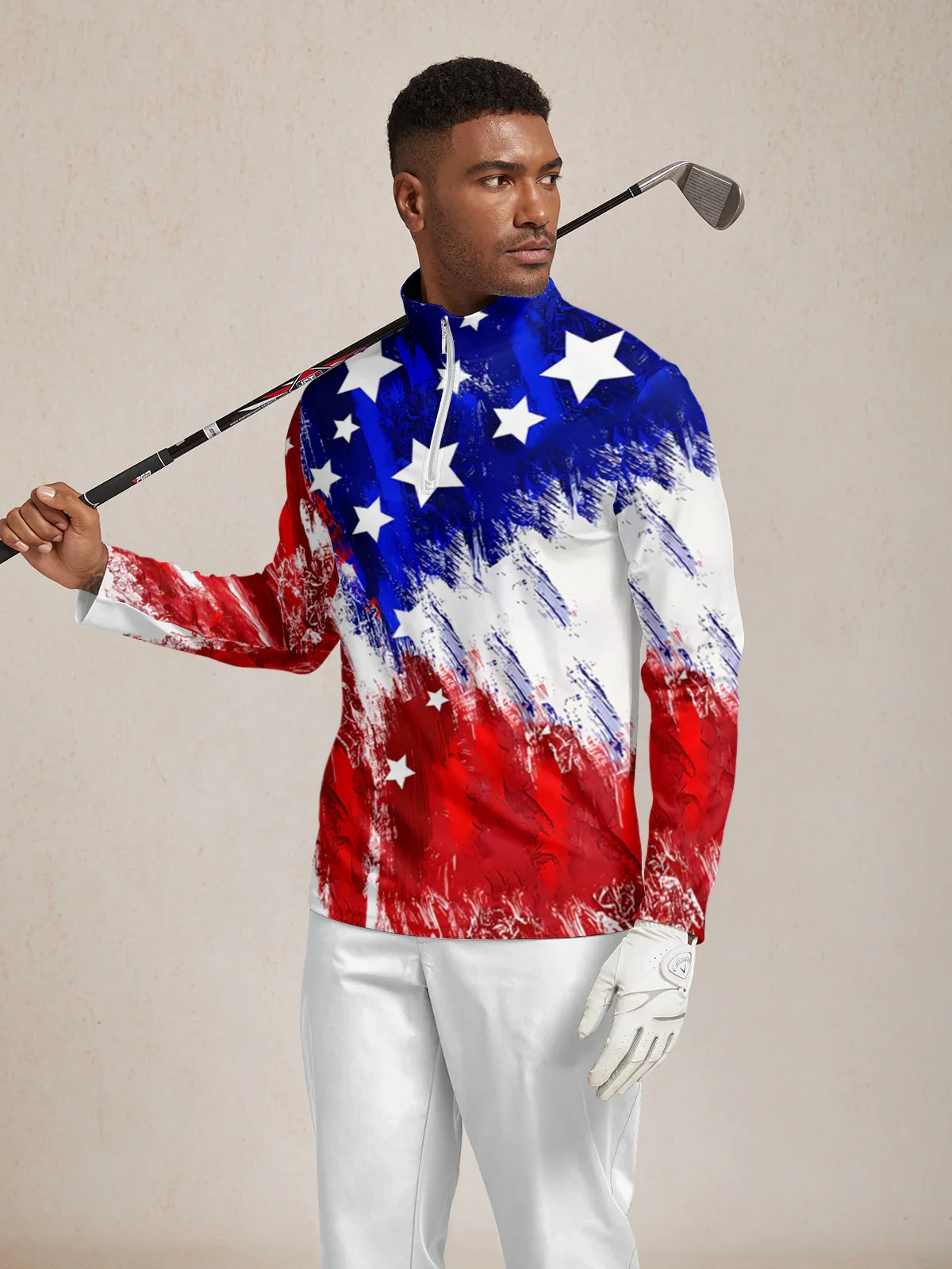 Hyper-prep Men's Golf Shirt Quarterzip UPF50+