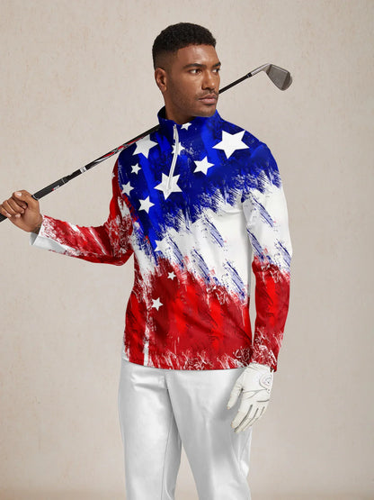 Hyper-prep Men's Golf Shirt Quarterzip UPF50+