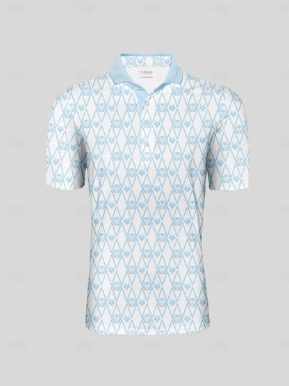 Hyper-prep Men's Ribbed Collar Polo Top UPF50+