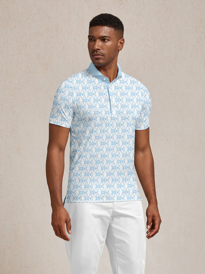 Hyper-prep Men's Ribbed Collar Polo Top UPF50+
