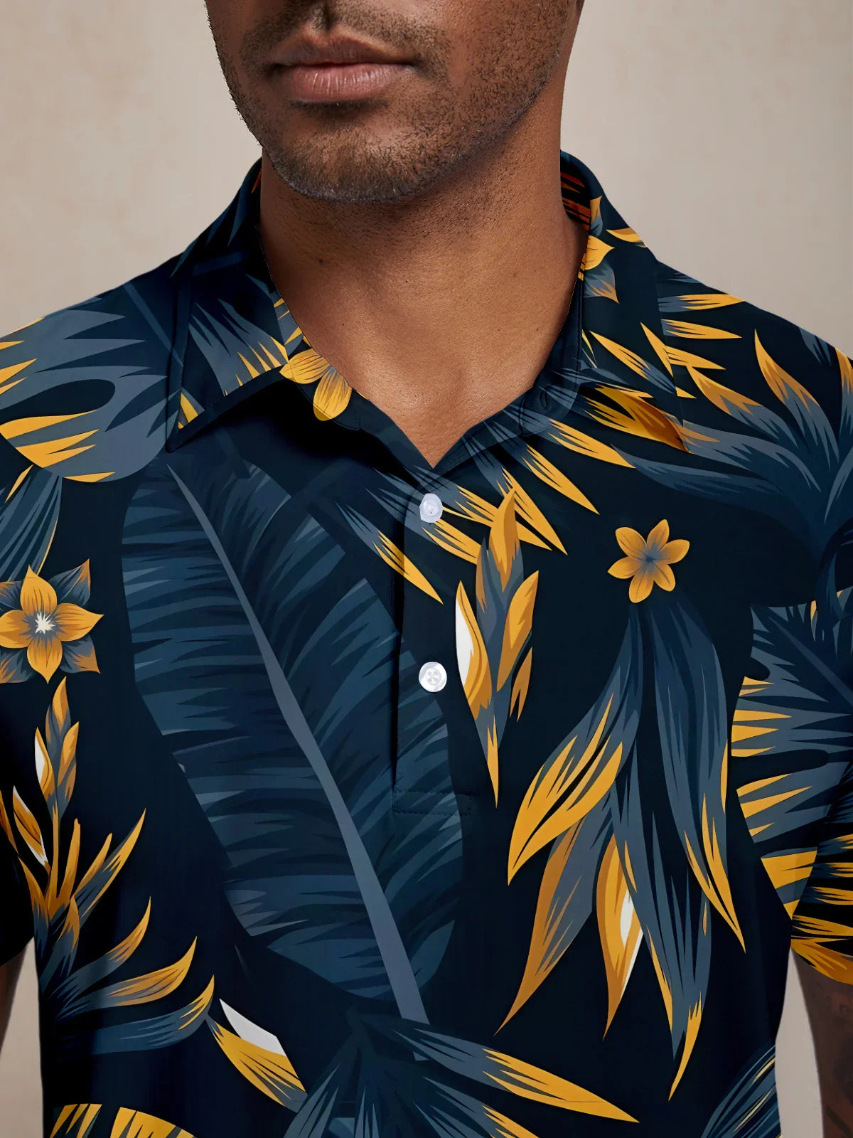 Botanical Energy Men's Polo Top UPF50+