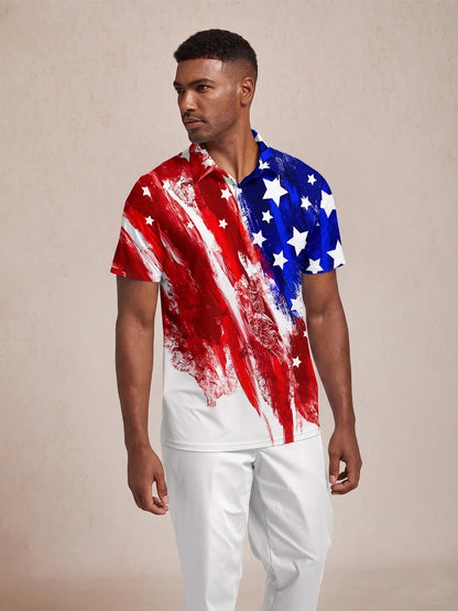 Hyper-prep USA 1776 Men's Polo Top UPF50+