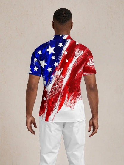 Hyper-prep USA 1776 Men's Polo Top UPF50+