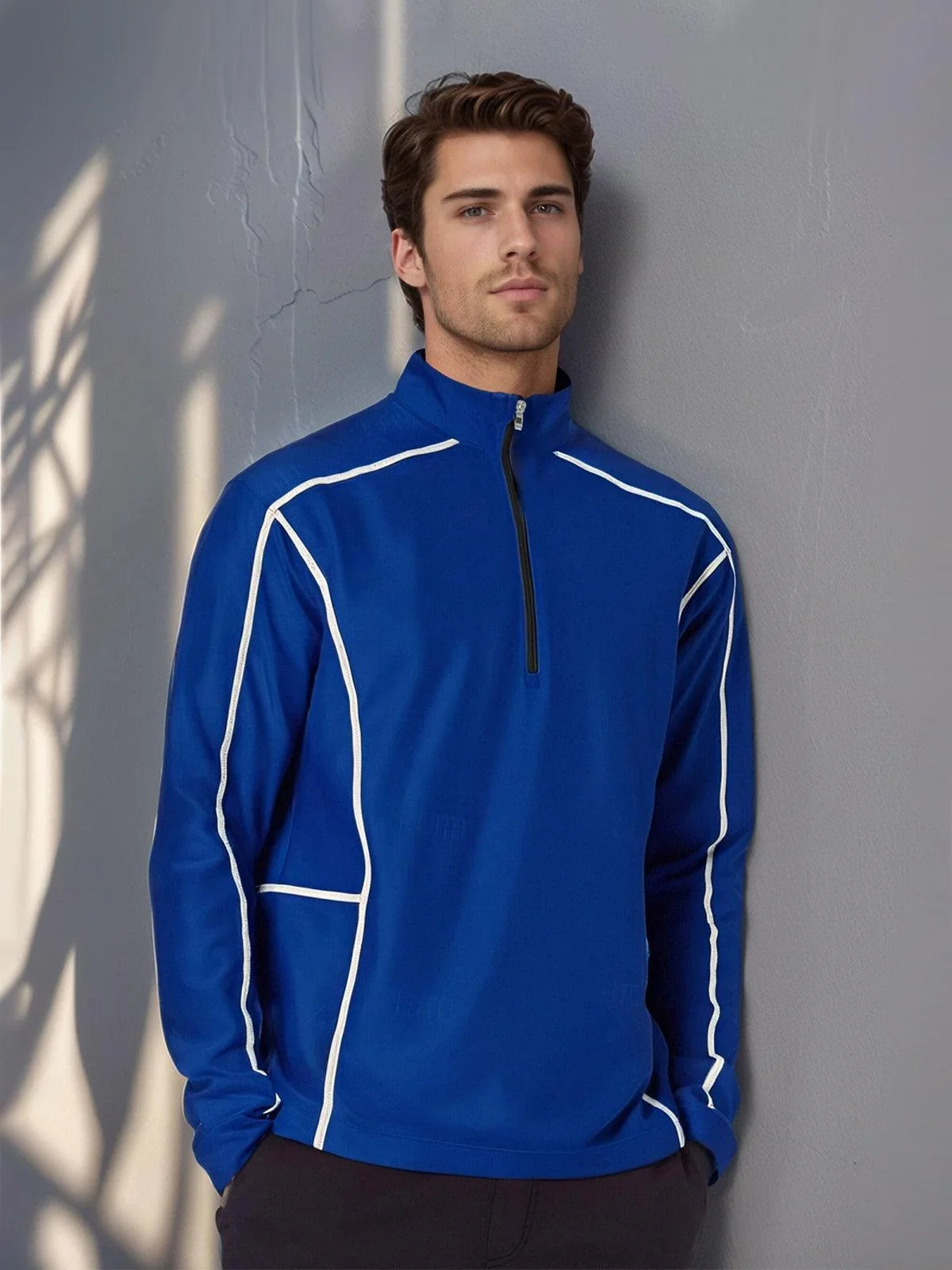 More Than Basic Men's Golf Shirt Quarterzip UPF50+