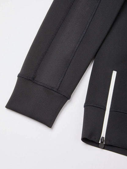 Basic Men's Irregular Zip Collar Long Sleeve Sweatshirt