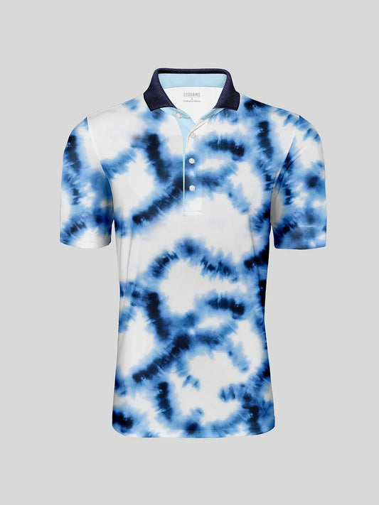 Inked Skins Men's Ribbed Collar Polo Top UPF50+