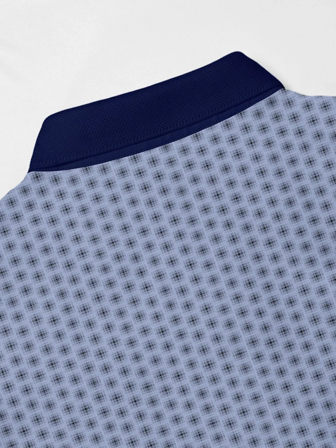 Playful Nautical Men's Ribbed Collar Polo Top UPF50+