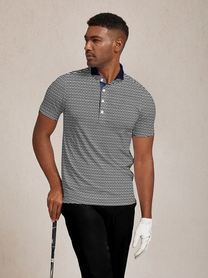 Not So Classic Men's Ribbed Collar Polo Top UPF50+