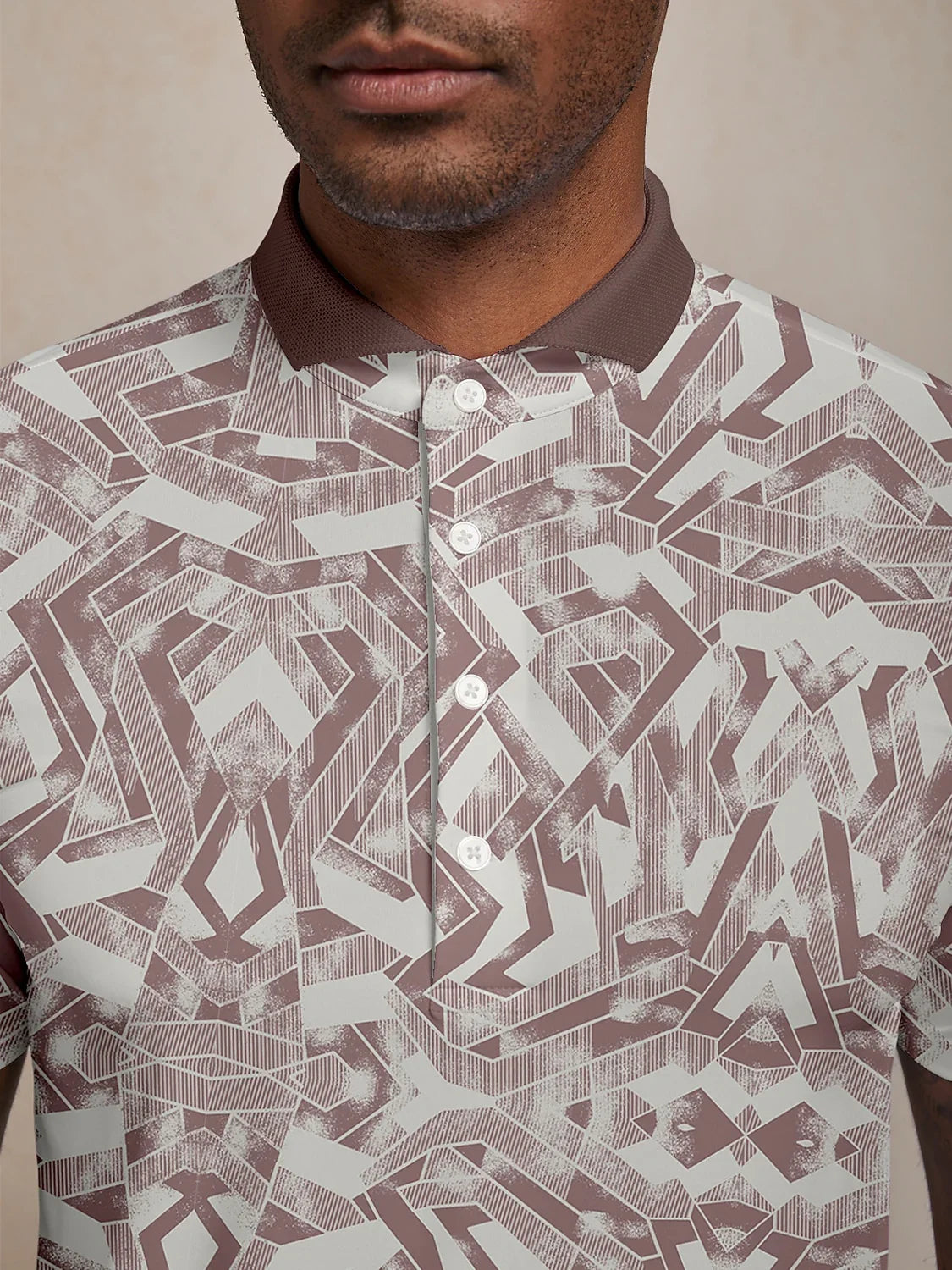 Air Brush Men's Ribbed Collar Polo Top UPF50+