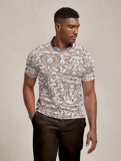 Air Brush Men's Ribbed Collar Polo Top UPF50+