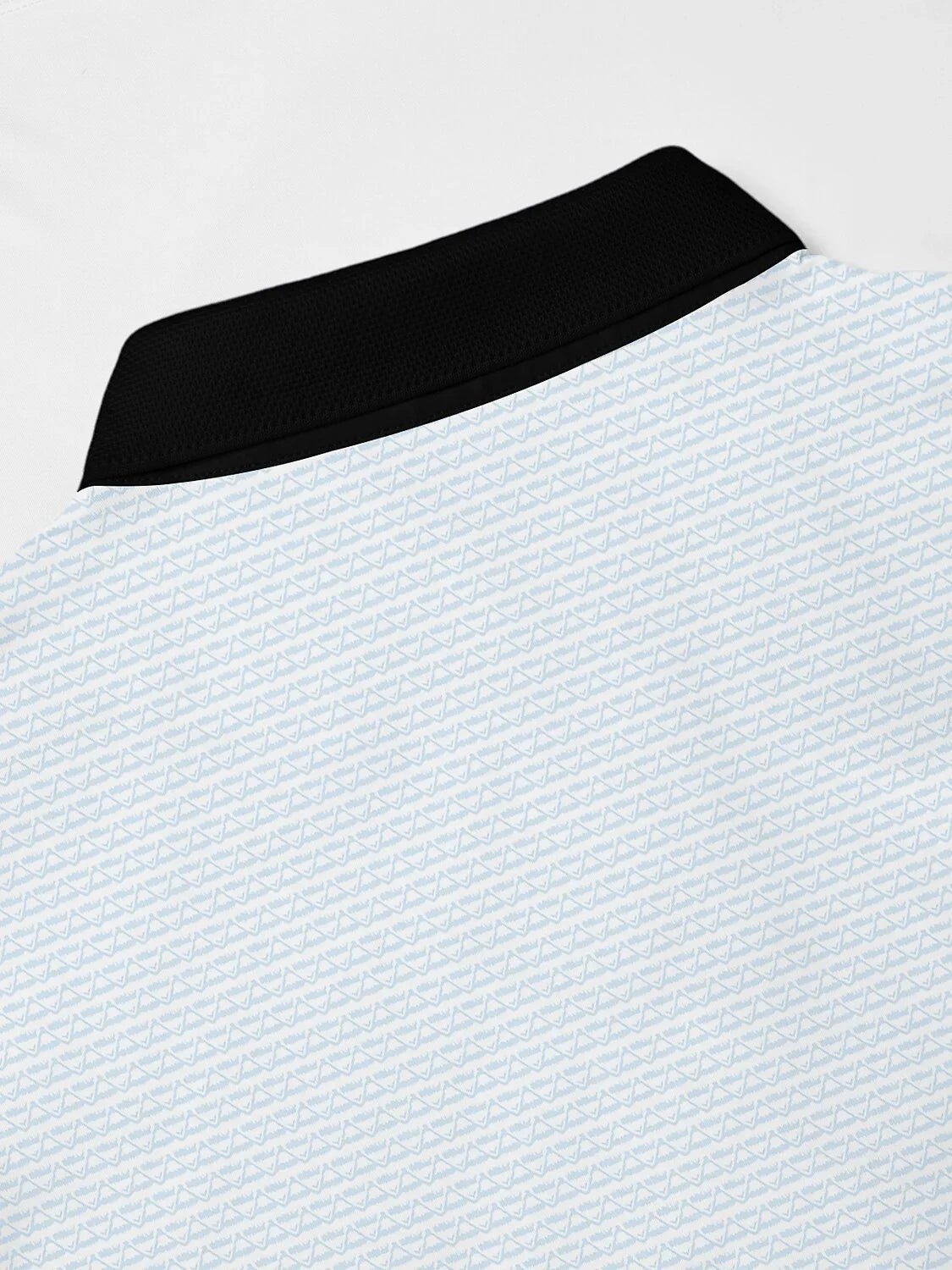 Playful Nautical Men's Ribbed Collar Polo Top UPF50+