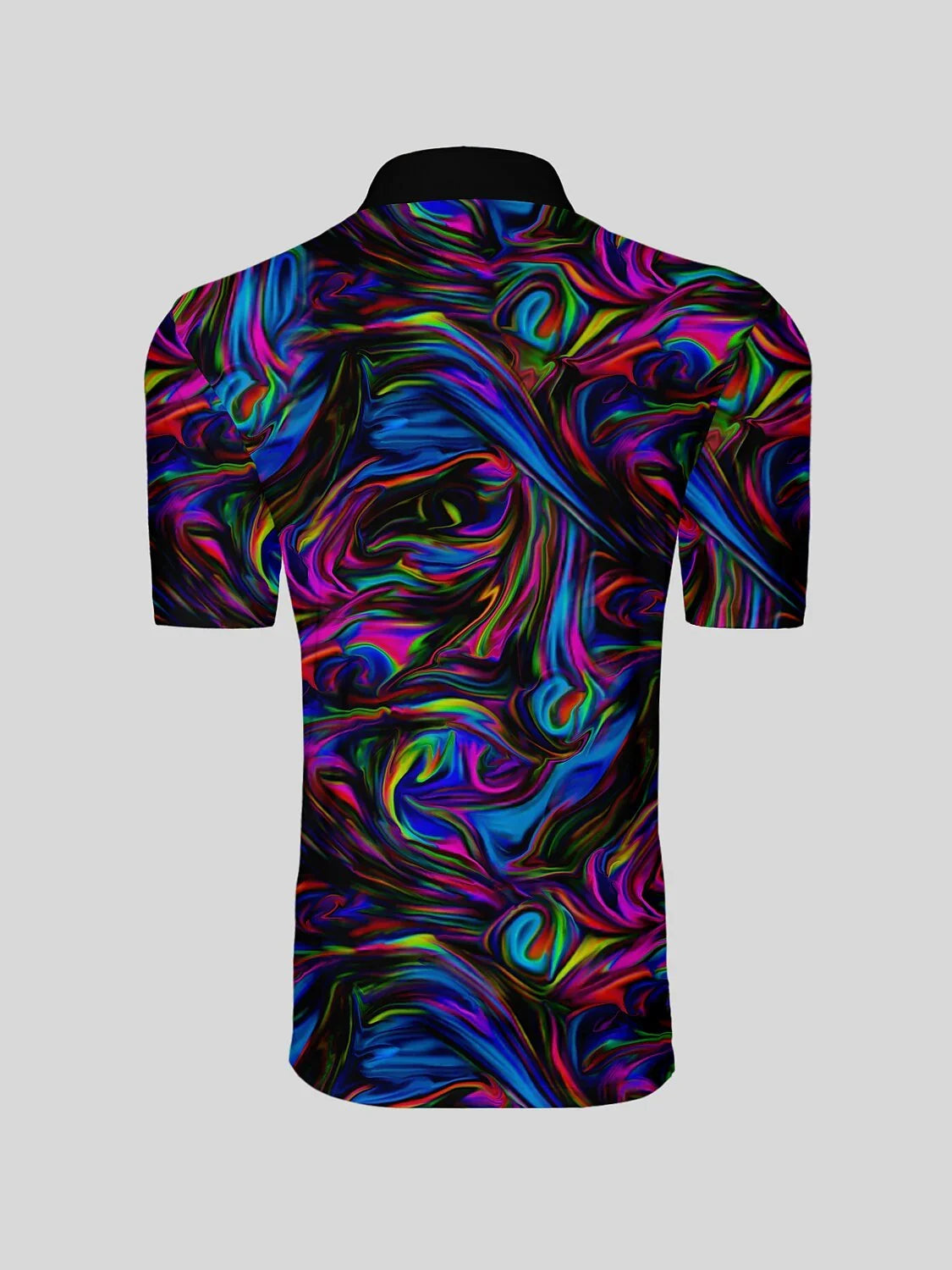 Inked Skins Men's Ribbed Collar Polo Top UPF50+