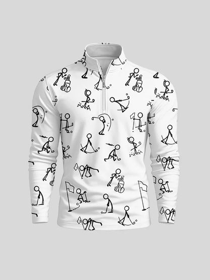 Hyper-prep Men's Golf Shirt Quarterzip UPF50+