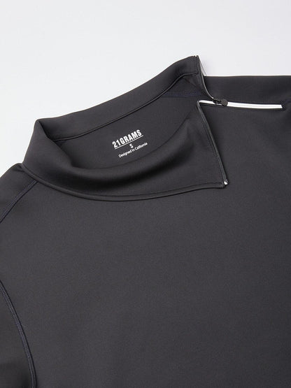 Basic Men's Irregular Zip Collar Long Sleeve Sweatshirt