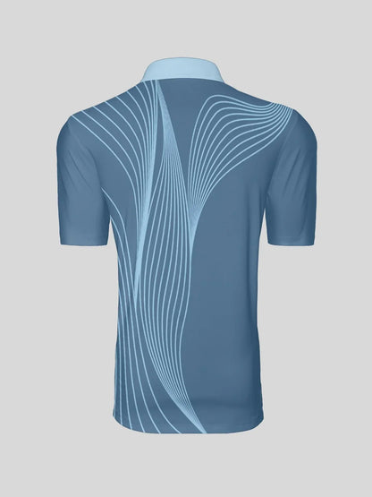 Air Brush Men's Ribbed Collar Polo Top UPF50+