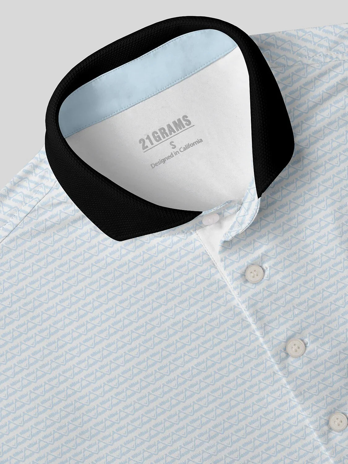 Playful Nautical Men's Ribbed Collar Polo Top UPF50+