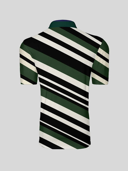 Hyper-prep Men's Ribbed Collar Polo Top UPF50+